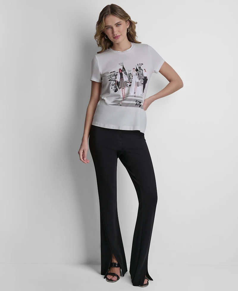 Dkny Women's Short-Sleeve Graphic T-Shirt