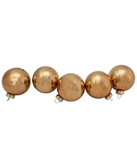 Northlight 9-Piece Shiny and Matte Copper Glass Ball Christmas Ornament Set 2.5" 65mm