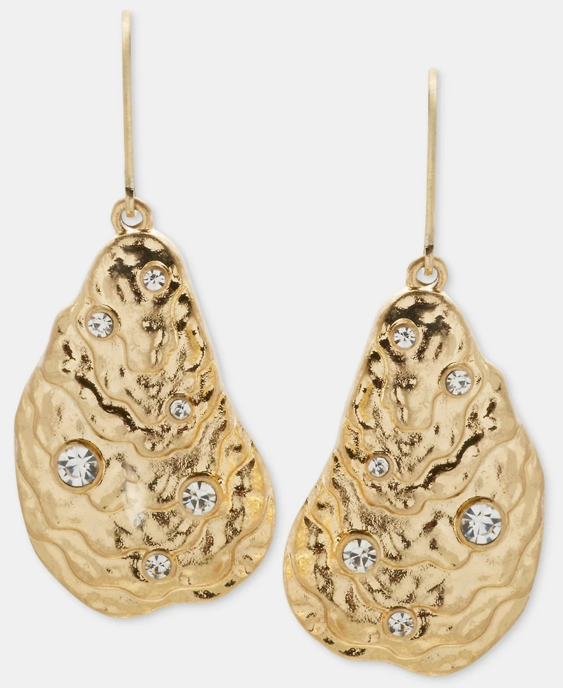 lonna & lilly Pave Oyster Shell Drop Earrings