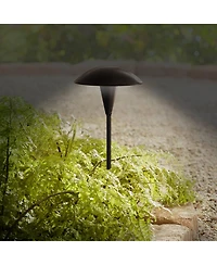 John Timberland Mushroom 18" High Mid Century Modern 8-Piece Outdoor Landscape Lighting Set Porch Led Bulb