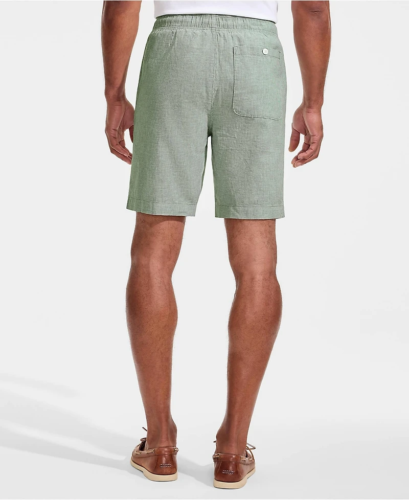 Lands' End Men's 9" Classic Fit Linen Blend Deck Short