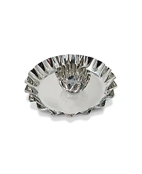 Classic Touch Stainless Steel Chip and Dip Bowl, 14.25"