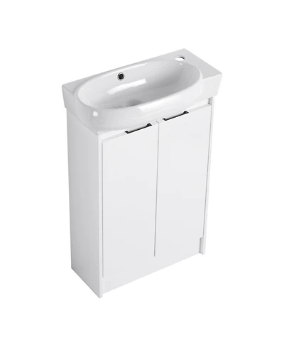 Busdays 23" Freestanding Bathroom Vanity with Sink, Soft Close Doors