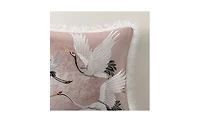 Z Gallerie Crane Embroidered Pillow 20"