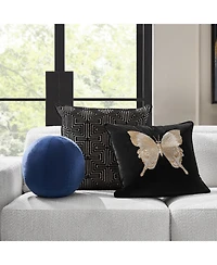 Veda Velvet Ball Pillow 12" - Burgundy