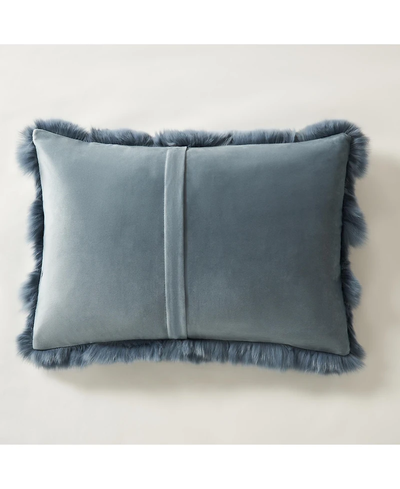 Fur Lumbar 14" x 20" - Blue