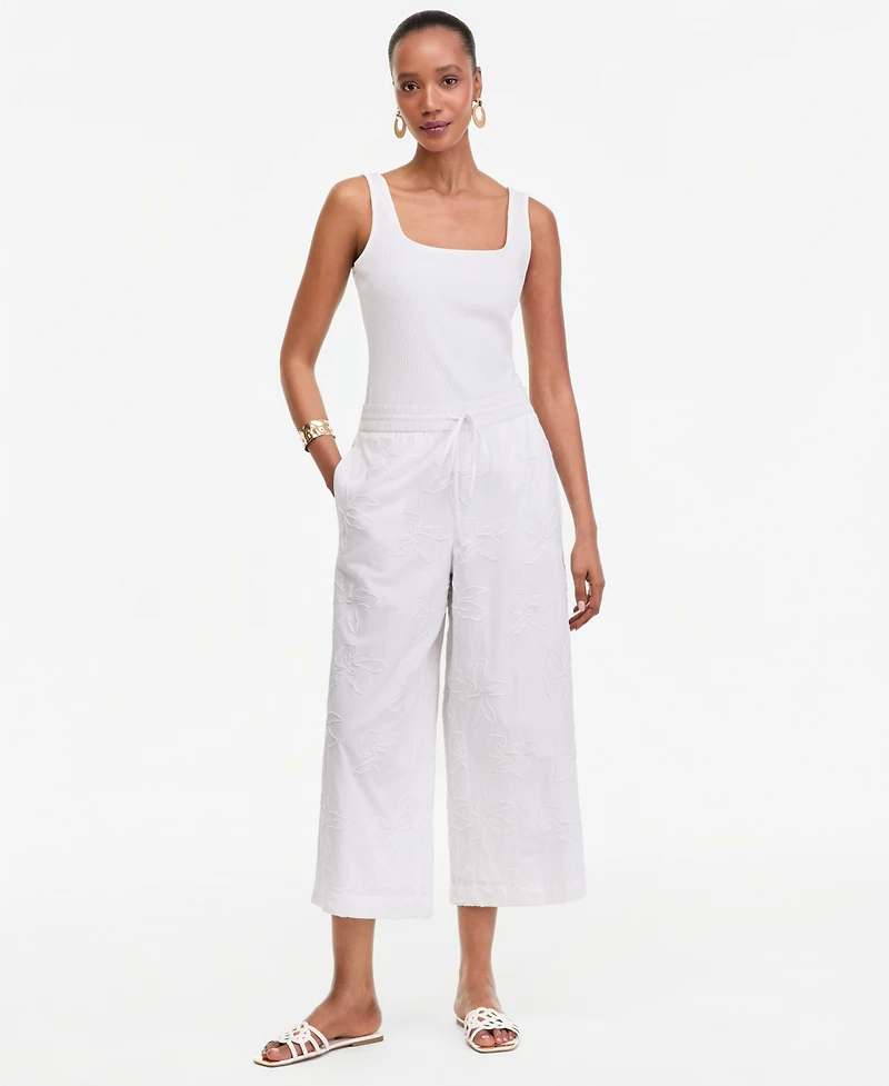 I.n.c. International Concepts Women's Embroidered Wide-Leg Pants, Macy's Exclusive