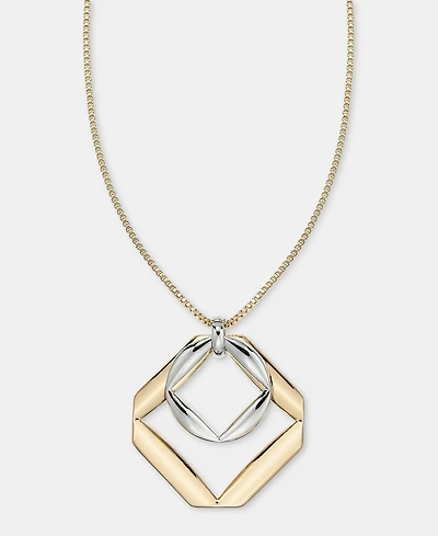Karl Lagerfeld Paris Puffy Geometric 36" Adjustable Pendant Necklace