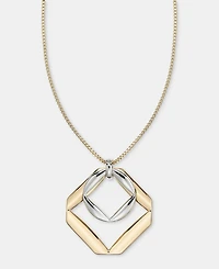 Karl Lagerfeld Paris Puffy Geometric 36" Adjustable Pendant Necklace