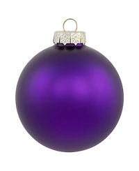 Northlight 6-Piece Shiny and Matte Purple Glass Ball Christmas Ornament Set 3.25" 80mm