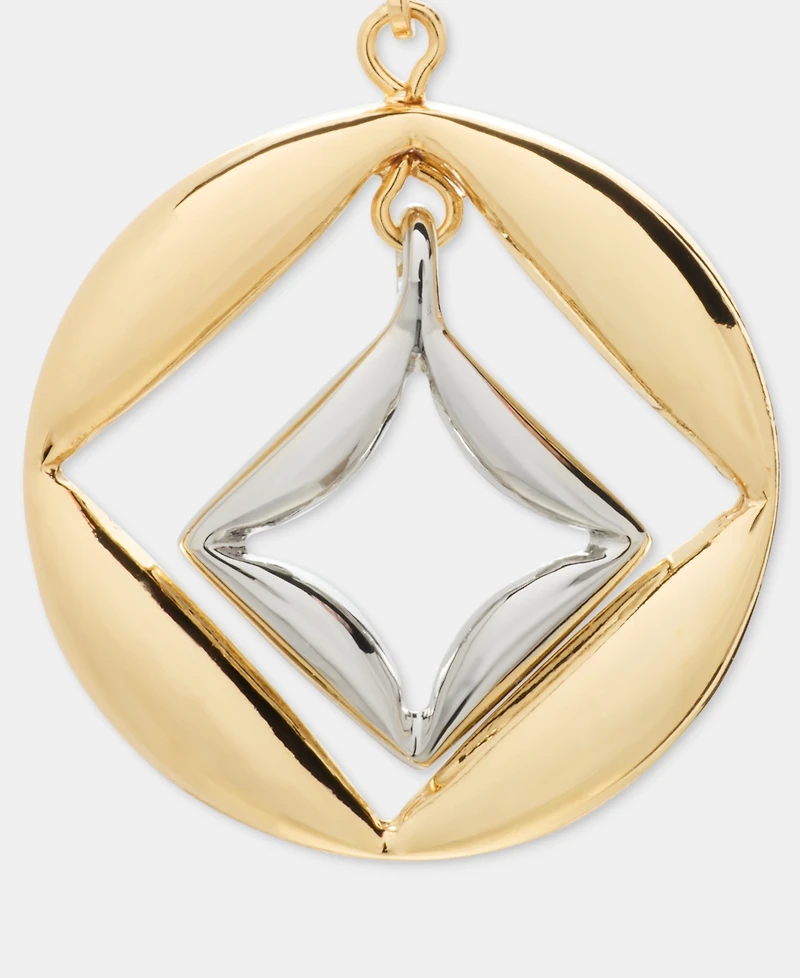 Karl Lagerfeld Paris Puffy Geometric Orbital Drop Earrings