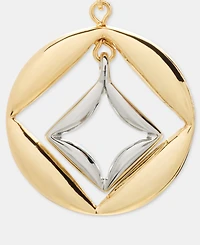 Karl Lagerfeld Paris Puffy Geometric Orbital Drop Earrings