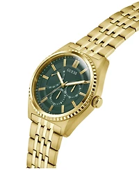Guess Men's Gold-Tone Stainless Steel Multi-Function Watch, 44mm