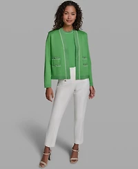 Karl Lagerfeld Paris Women's Knit Cropped Jacket