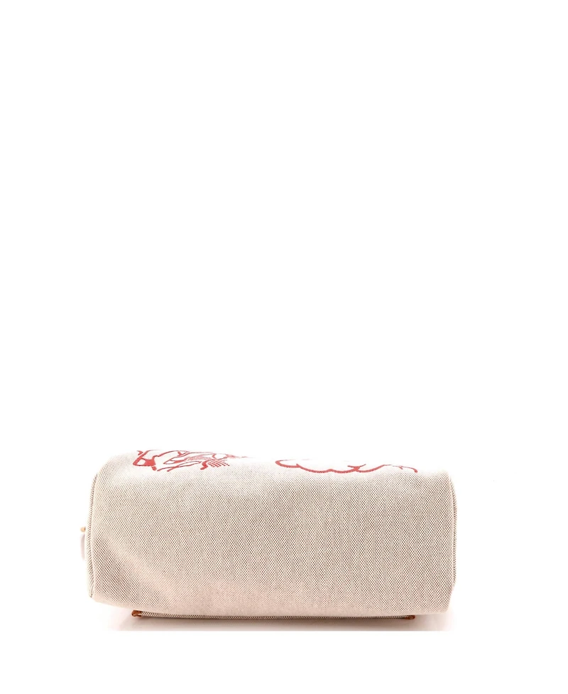 Pre-Owned HERMES 31 Herbag Zip Pegase Pop Toile and Leather