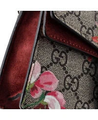 Pre-Owned Gucci Super Mini Dionysus Bag Blooms Print Gg Coated Canvas