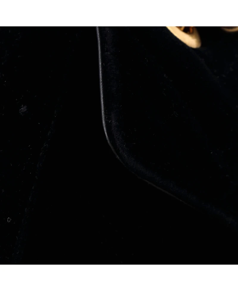 Pre-Owned Gucci Mini Gg Marmont Flap Bag Matelasse Velvet