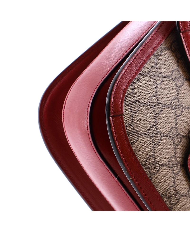 Pre-Owned Gucci Small Horsebit 1955 Shoulder Bag Gg Coated Canvas with Leather