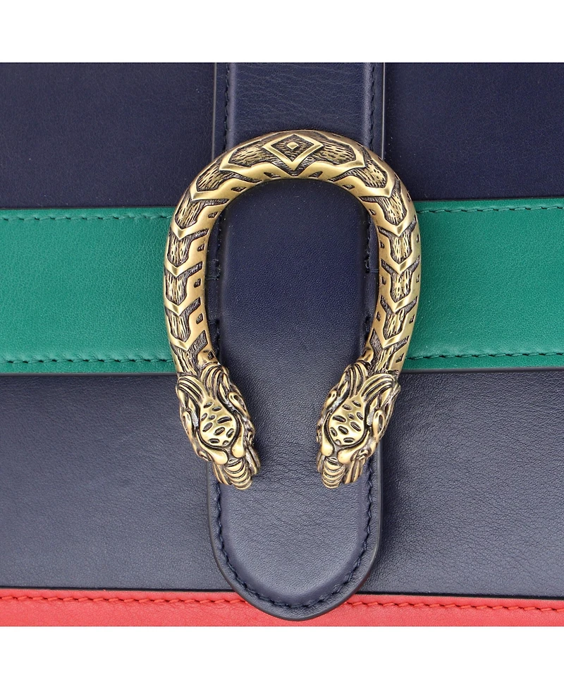 Pre-Owned Gucci Medium Dionysus Bamboo Top Handle Bag Colorblock Leather