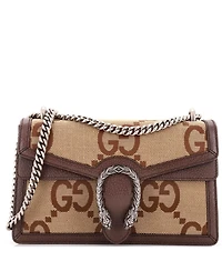 Pre-Owned Gucci Small Dionysus Bag Jumbo Gg Canvas