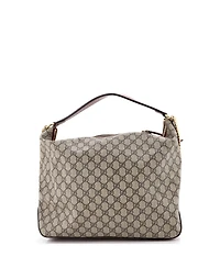 Pre-Owned Gucci Large Chain Hobo Gg Coated Canvas