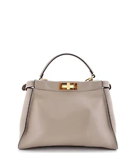 Pre-Owned Fendi Regular Peekaboo Bag Leather with Plexiglass Detail