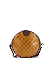 Pre-Owned Gucci Small x adidas Ophidia Round Crossbody Bag Gg Coated Canvas