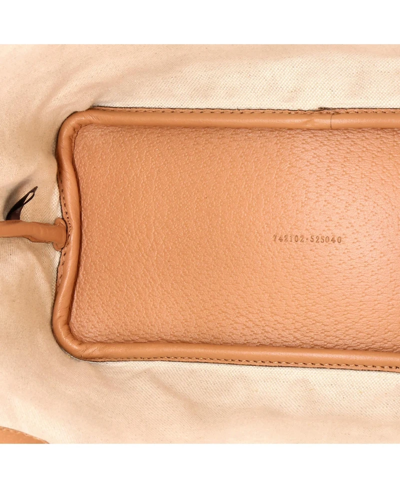 Pre-Owned Gucci Small Ophidia Top Handle Shopping Tote Gg Canvas and Leather