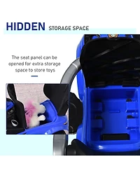 Aosom 3 in 1 Push Car, Sliding Car with Horn Music Light,