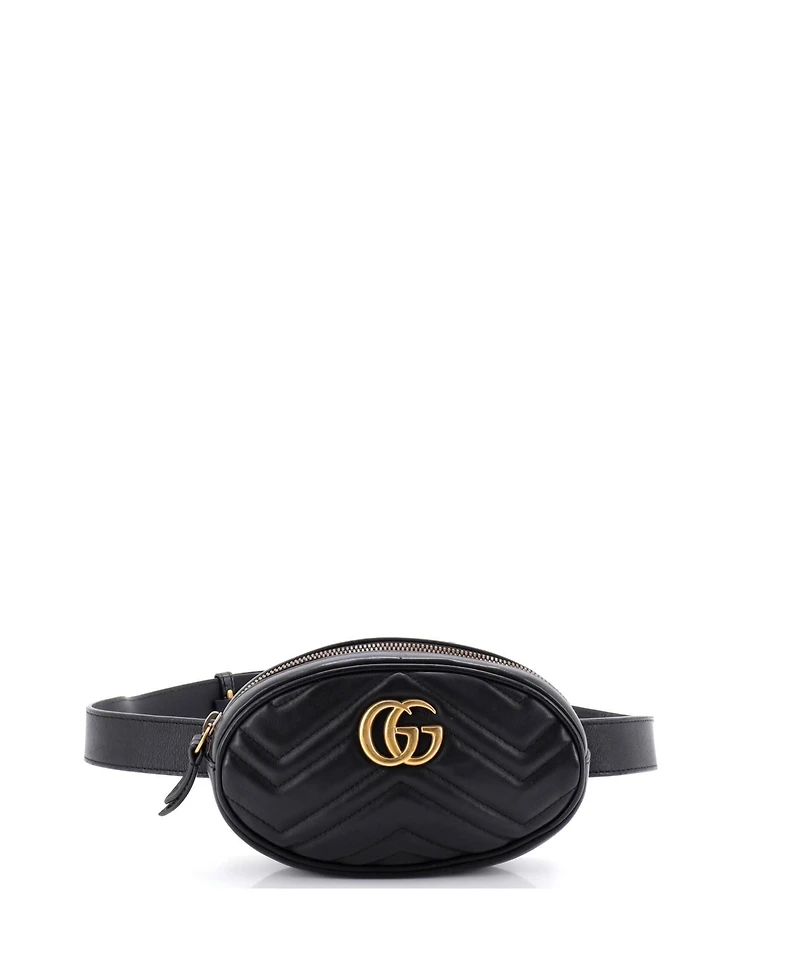 Pre-Owned Gucci Gg Marmont Belt Bag Matelasse Leather