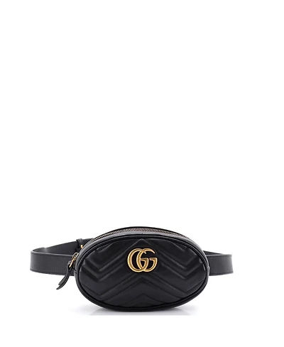 Pre-Owned Gucci Gg Marmont Belt Bag Matelasse Leather
