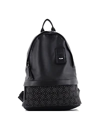 Pre-Owned Loewe Round Slim Backpack Leather and Anagram Jacquard