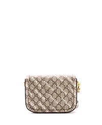 Pre-Owned Gucci Mini x Balenciaga The Hacker Project Horsebit 1955 Shoulder Bag Gg Coated Canvas