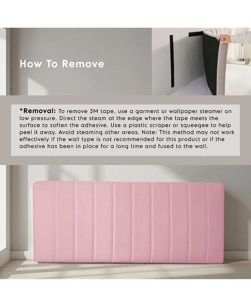 Wall Mounted Easy Assemble Channel Stitched Floating Headboard
