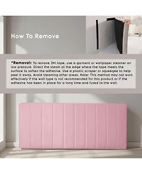 Wall Mounted Easy Assemble Channel Stitched Floating Headboard