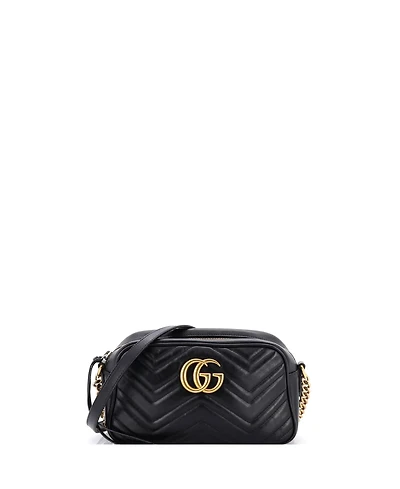 Pre-Owned Gucci Small Gg Marmont Shoulder Bag Matelasse Leather