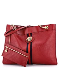 Pre-Owned Gucci Large Rajah Chain Tote Leather
