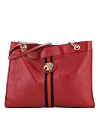 Pre-Owned Gucci Large Rajah Chain Tote Leather