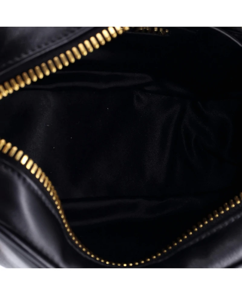 Pre-Owned Miu Miu Logo Embossed Camera Bag Leather