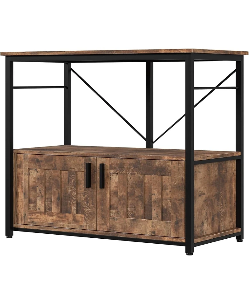 gaomon Heavy Duty Aquarium Stand for 40-50 Gallon Fish Tank - Metal & Wood Storage Cabinet Supports 660lbs Space Accessories Stylish Home