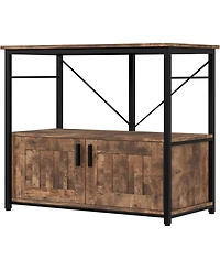 gaomon Heavy Duty Aquarium Stand for 40-50 Gallon Fish Tank - Metal & Wood Storage Cabinet Supports 660lbs Space Accessories Stylish Home