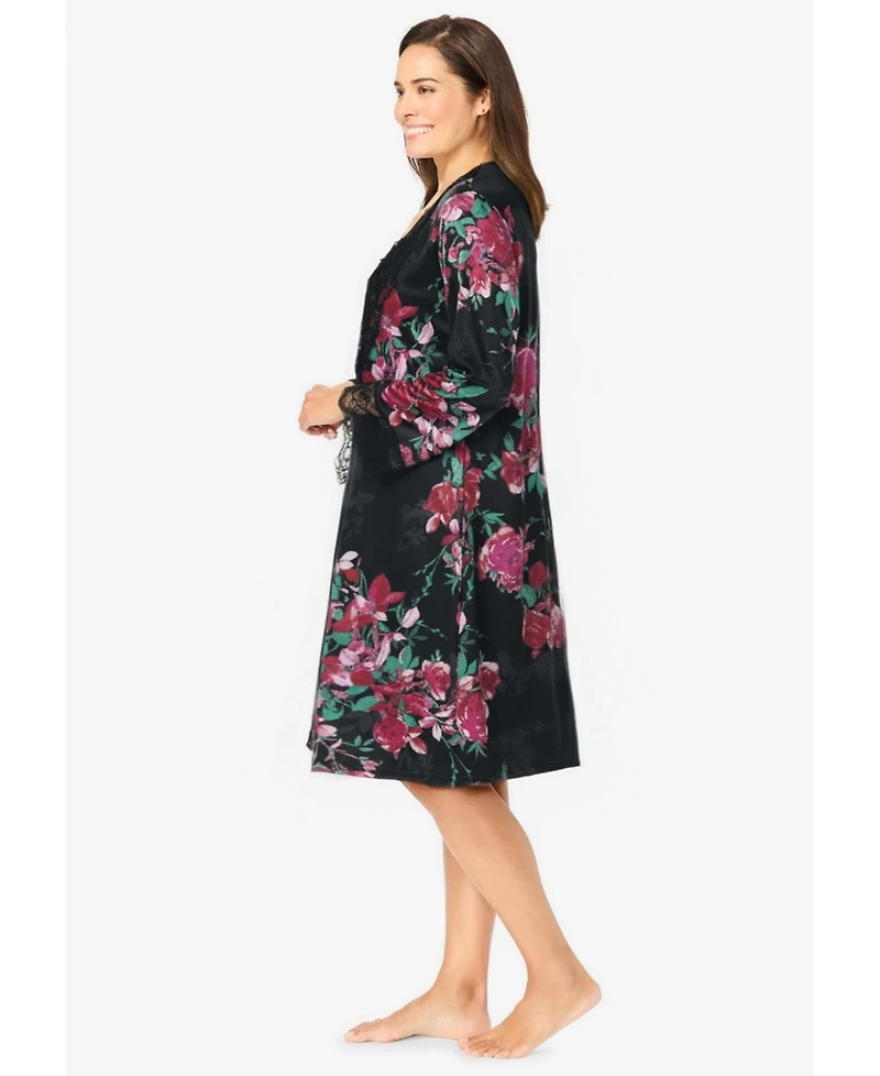 Amoureuse Plus The Luxe Satin Short Peignoir Set