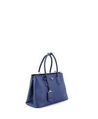 Pre-Owned Prada Small Turnlock Cuir Twin Tote Saffiano Leather