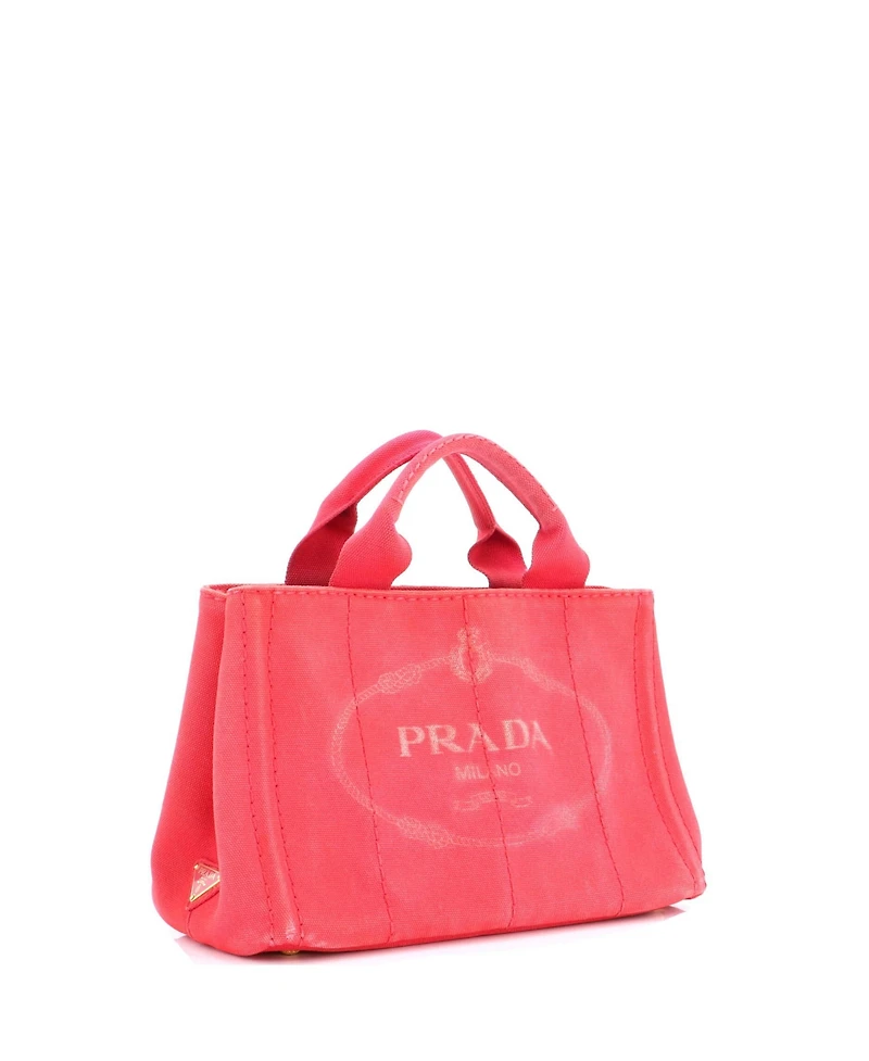 Pre-Owned Prada Mini Canapa Tote Canvas