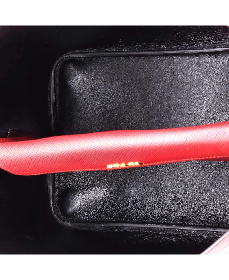 Pre-Owned Prada Large Cuir Double Tote Saffiano Leather