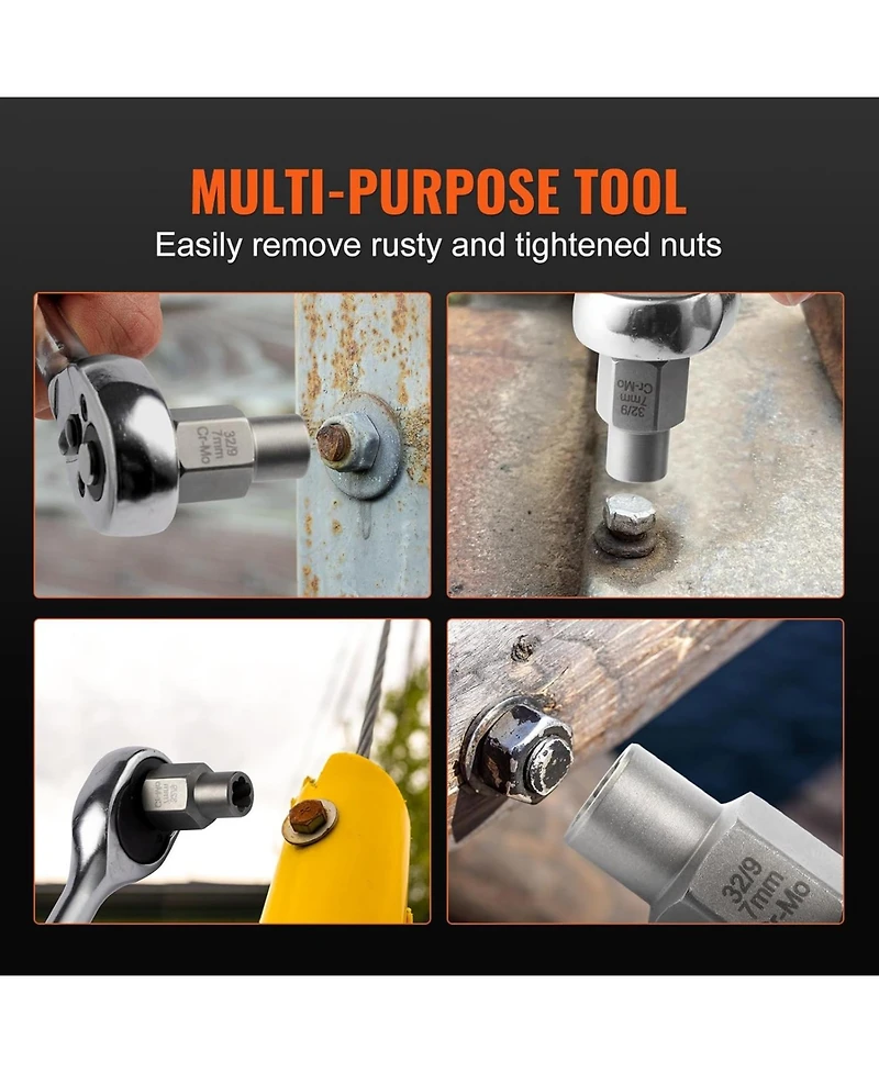 Xdovet Bolt Extractor Set, 29-Piece Bolt And Nut Remover Set, 6mm To 10mm, , Cr-mo Steel Extraction Socket Set With Storage Case