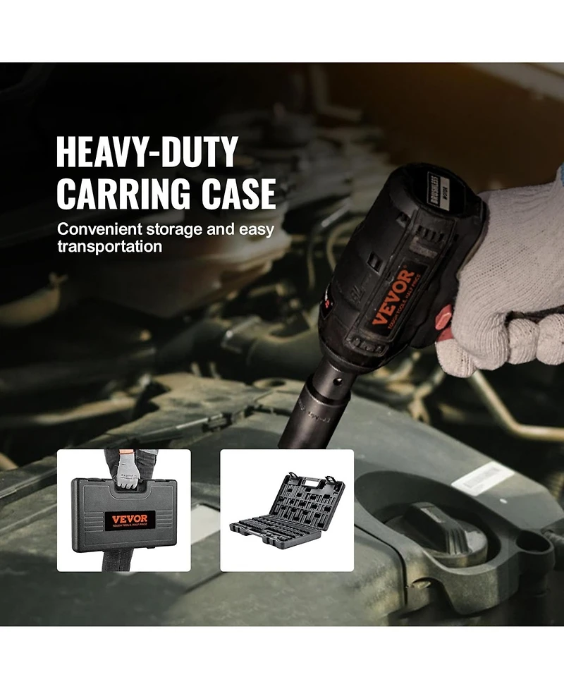 Xdovet Rive Impact Socket Set, 48 Piece Socket Set Sae and Metric 8-22mm 6 Point Cr-v Drive Extension Bar Universal Joint and Power Drill Adapter