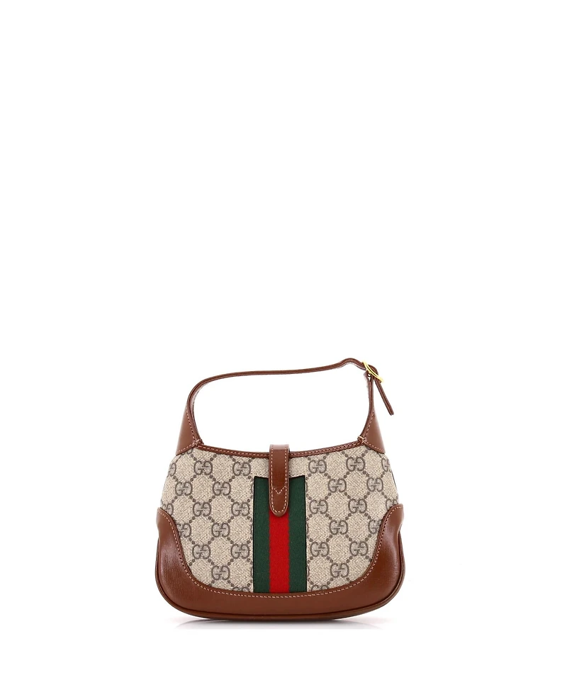 Pre-Owned Gucci Mini Jackie 1961 Hobo Gg Coated Canvas