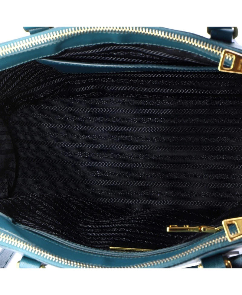 Pre-Owned Prada Small Double Zip Lux Tote Saffiano Leather