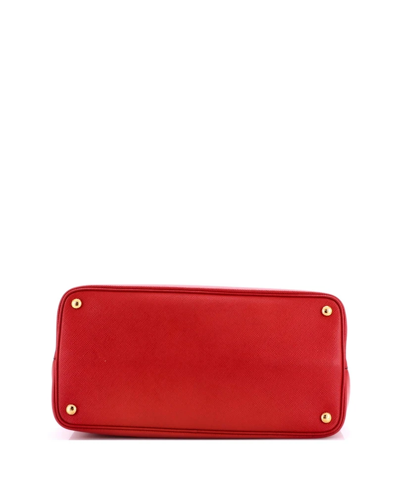 Pre-Owned Prada Medium Cuir Double Tote Saffiano Leather